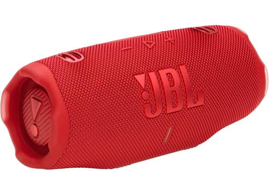 JBL Charge 6 - Portable Waterproof & Drop-Proof Bluetooth Speaker, Bold Pro Sound with AI Sound Boost, 28Hrs of Playtime, Built-in power bank & Comes with a Sturdy/Removable Carrying Strap - Red